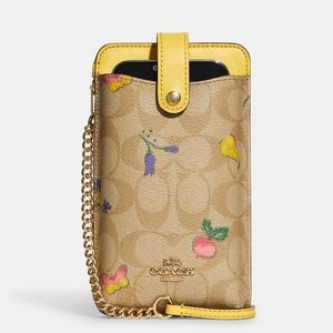 COACH Phone Crossbody In Signature Canvas With Dreamy Veggie Print
